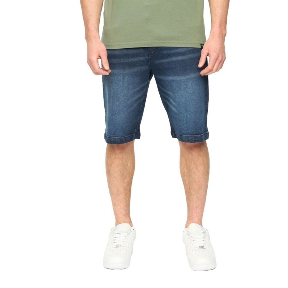 Crosshatch Mens Kamaline Denim Shorts / Dark Wash